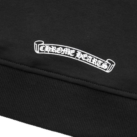 Chrome Hearts Horseshoe-Print Zip-Up Hoodie