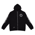 Chrome Hearts Horseshoe-Print Zip-Up Hoodie